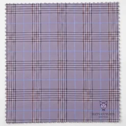 Alexander Collection - Regular Fit Light Purple Glen Plaid Double Breasted 2-Piece Suit