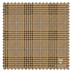 Alexander Collection - Regular Fit Mocha Glen Plaid Double Breasted 2-Piece Suit