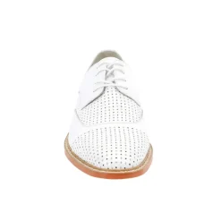 Alford Collection - White Perforated Cap-Toe Dress Shoe
