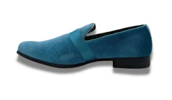 (10½) Aqua Solid Velvet Loafer