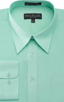 Basic Dress Shirt Convertible Cuff Regular Fit in Mint
