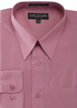Basic Dress Shirt Convertible Cuff Regular Fit in Rose