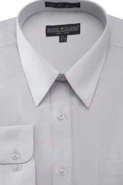 Basic Dress Shirt Convertible Cuff Regular Fit in Silver