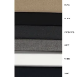 Beige Slim Fit Dress Pants Flat Front Pre-hemmed