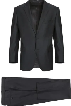 Bevagna Collection - Charcoal 100% Virgin Wool Regular Fit Pick Stitched 2 Piece Suit