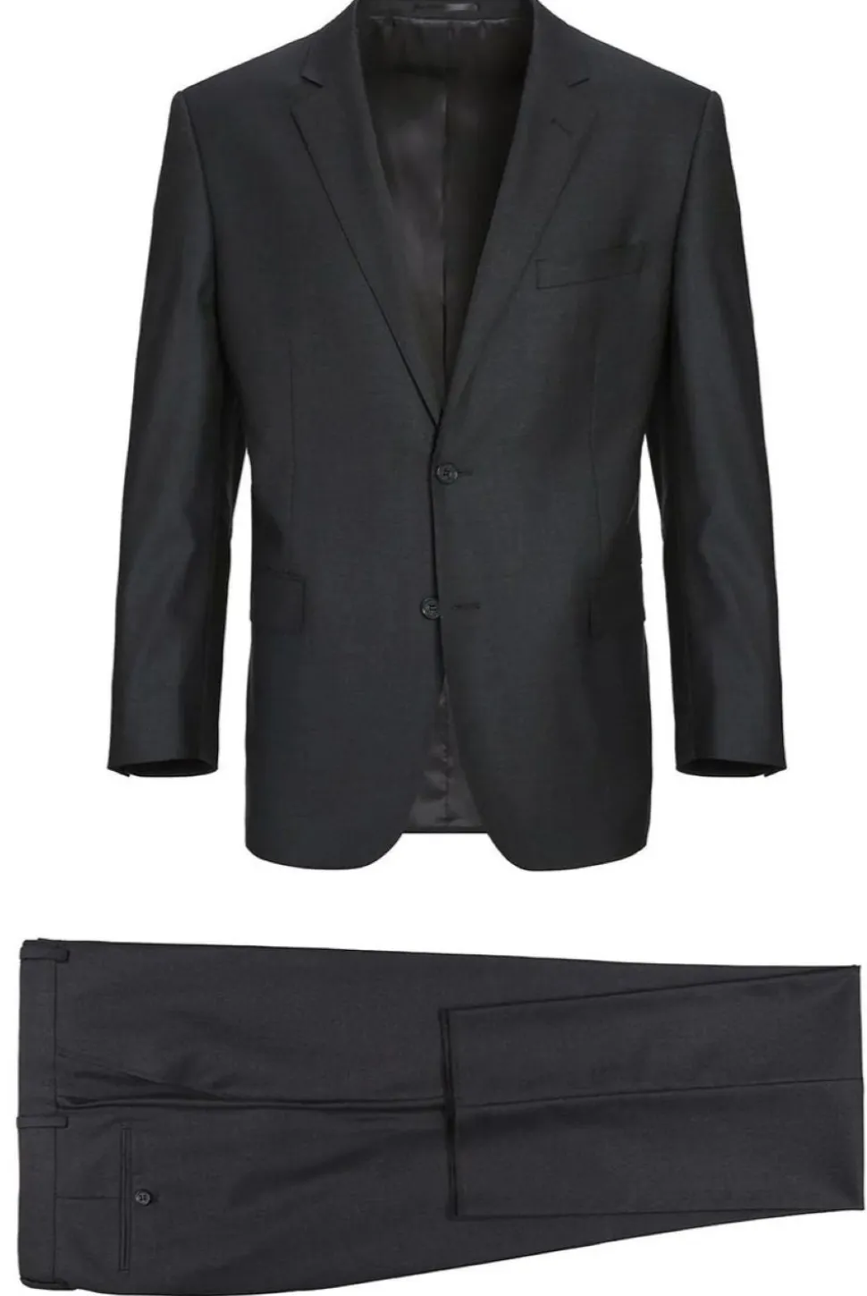 Bevagna Collection - Charcoal 100% Virgin Wool Regular Fit Pick Stitched 2 Piece Suit