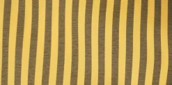 Black and Mustard Striped French Cuff Dress Shirt Set with Tie, Cuff Links and Pocket Square
