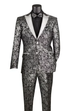 Black Sim Fit Tuxedo 2 Pieces with Matching Bow Tie