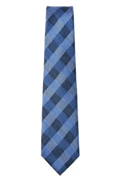 Blue Check Pattern Tie