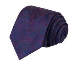 Blue Paisley Print Tie