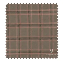 Brown Modern Fit Double Breasted Glen Plaid Peak Lapel 2 Piece Suit
