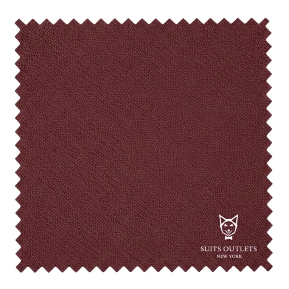 Burgundy Slim Fit 2 Piece Tuxedo With Satin Peak Lapel