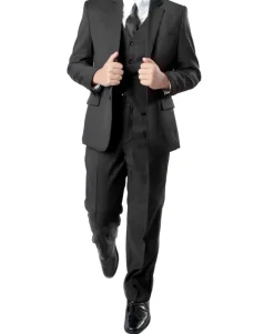 Classic Boy Suit 5 Piece Set Black