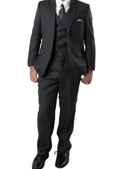 Classic Boy Suit 5 Piece Set Gray
