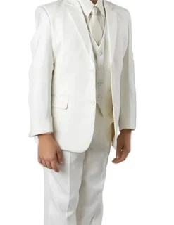 Classic Boy Suit 5 Piece Set Off White