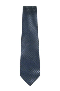 Dark Green Dotted Floral Pattern Tie