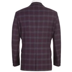English Laundry Collection - Purple Slim Fit 2-Piece Plaid Single Breasted Suit