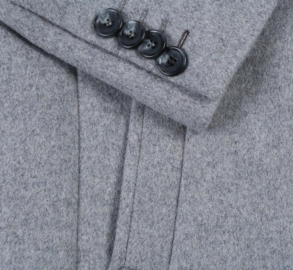 English Laundry Light Gray Fall/Winter Essential Slim Fit Overcoat Wool Blend