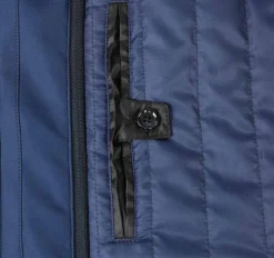 English Laundry Navy Slim Fit Wool Blend Short Coat with Detachable Full Zipper