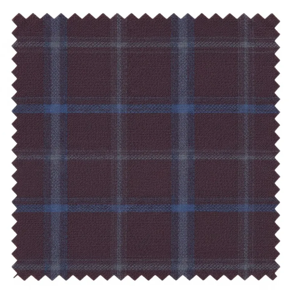 English Laundry 2-Piece Purple Window Pane Check Slim Fit Suit Wool Blend