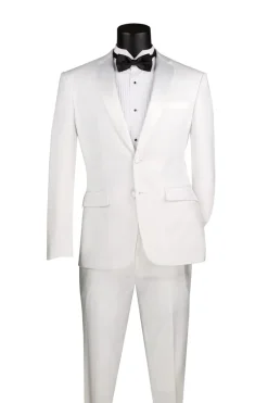 Excalibur Collection - Slim Fit Tuxedo 2 Piece 2 Button Design in White