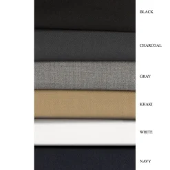 Gray Dress Pants Regular Leg Flat Front Pants Pre-Hemmed