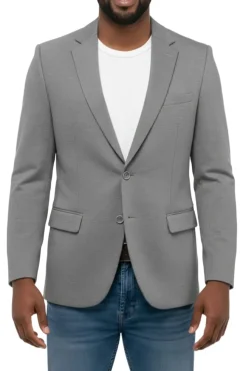 Gray Slim Fit 2-Button Jacket