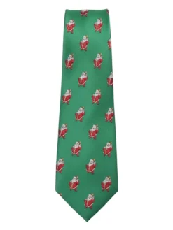 Green Santa Claus Holiday Edition Men's Neck Tie