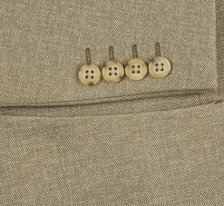 Half Canvas Slim Fit Blazer in Khaki