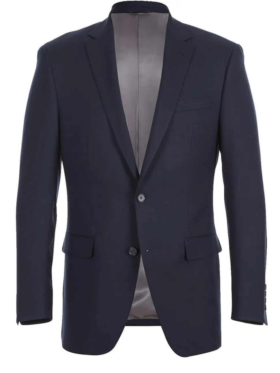 Half Canvas Stretch Wool Dress Suit Modern Fit 2 Piece in Navy