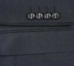 Half Canvas Wool Dress Suit Modern Fit 2 Piece in Charcoal