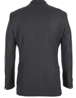 Half Canvas Wool Dress Suit Modern Fit 2 Piece in Charcoal