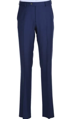 Half Canvas Wool Dress Suit Modern Fit 2 Piece in Blue