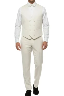 Ivory Slim Fit 3-Piece Shawl Lapel Tuxedo