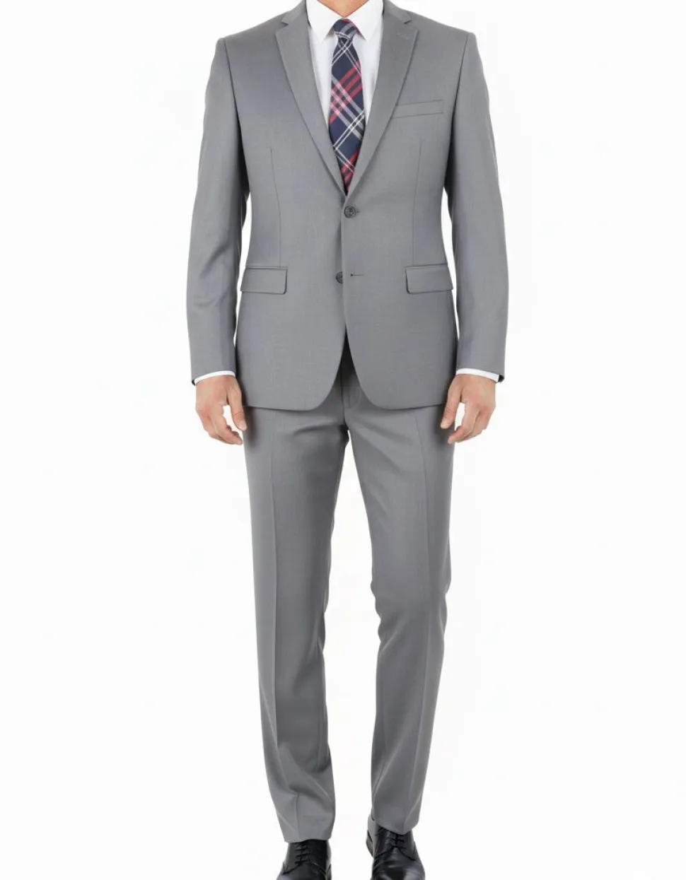 Lexington Collection - Light Gray Regular Fit 2 Piece Notch Lapel Suit