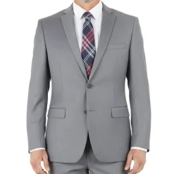 Lexington Collection - Light Gray Regular Fit 2 Piece Notch Lapel Suit