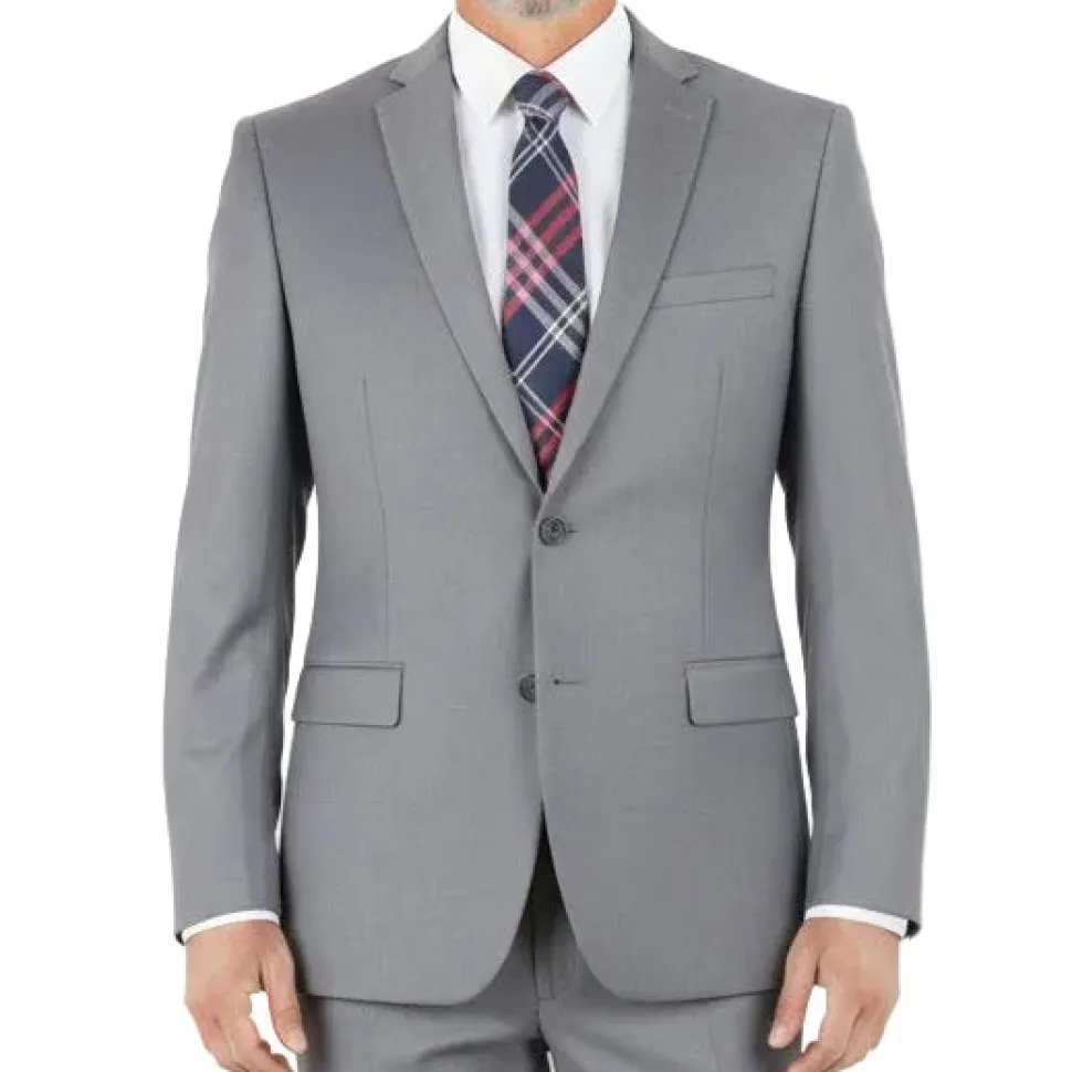 Lexington Collection - Light Gray Regular Fit 2 Piece Notch Lapel Suit