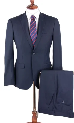 Lexington Collection - Navy Regular Fit 2 Piece Notch Lapel Suit