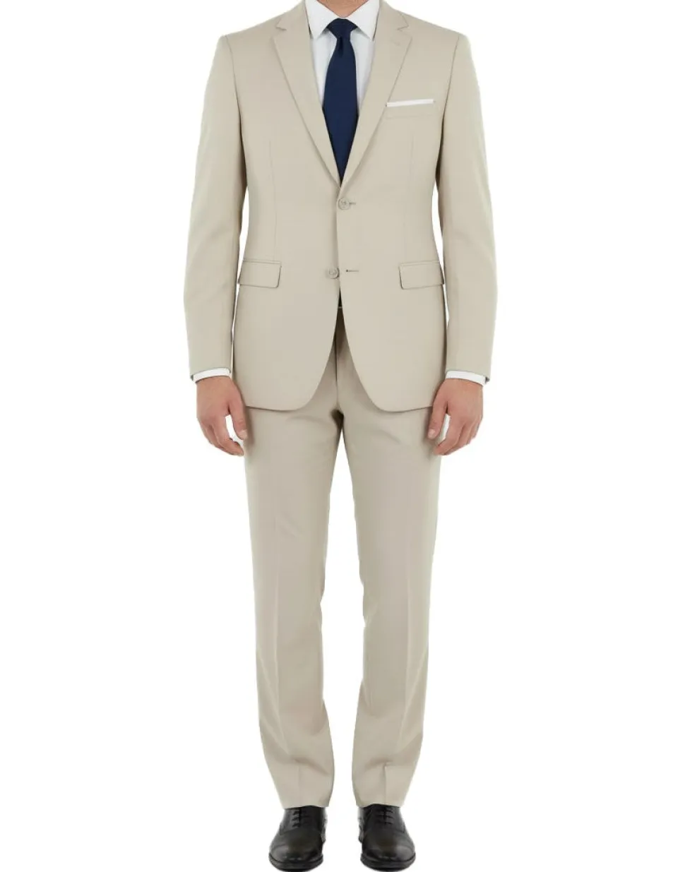 Lexington Collection - Sand Regular Fit 2 Piece Notch Lapel Suit
