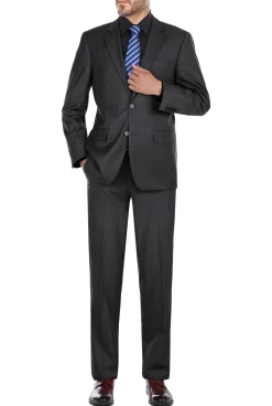 (Limited Sizes) Regular Fit Charcoal Gray 2 Piece Suit