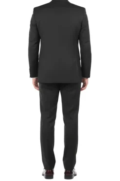 (Limited Sizes) 100% Virgin Wool Regular Fit Black Suit