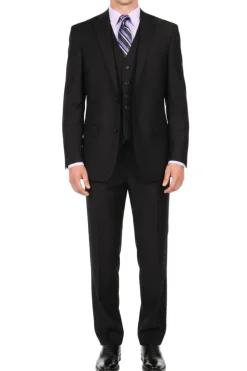 (40L, 48L, 54L) Regular Fit 2-Piece Black Suit