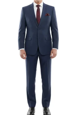 (40L, 48L) 100% Wool Modern Fit Suit in Indigo