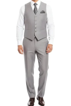 (50L) 3 Piece Modern Fit Suit - Light Gray