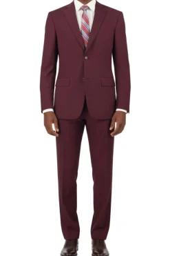 (44L) Regular Fit 2 Piece Burgundy Suit