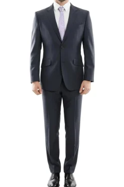 (52L) 100% Wool Modern Fit 2 Piece Navy Suit