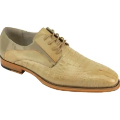 Mason Collection - Natural Alligator Texture Oxford Dress Shoes