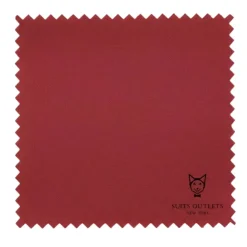 Master Collection - Regular Fit Men's 2 Piece Banded Collar Tuxedo Burgundy