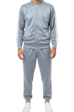 Men's Casual Jogging Set 2 Piece in Silver