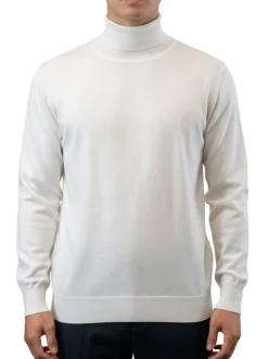 Men's Fashion Turtleneck Sweater in White